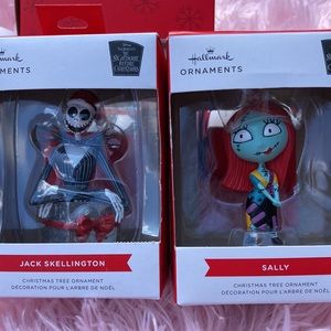 Jack Skellington/ Sally Nightmare Before Christmas Hallmark Ornaments